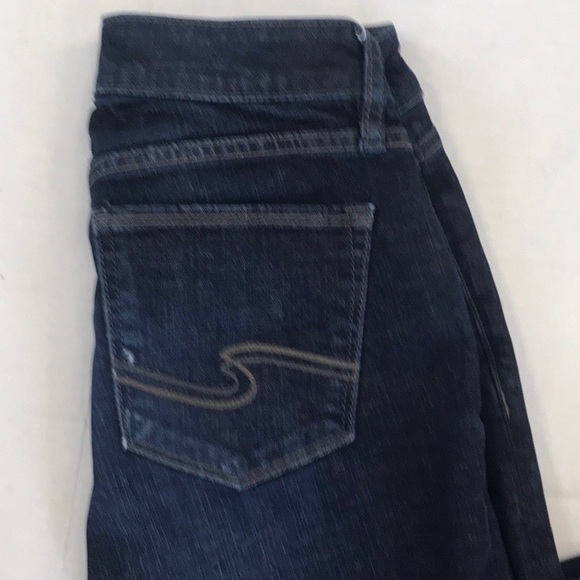 Silver Jeans Elyse Skinny Dark Wash Jeans - Picture 9 of 10